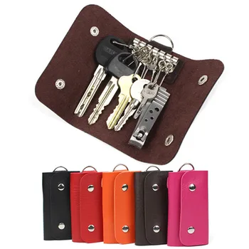 Ключница из искусственной кожи, брелки для ключей, автомобильный брелок для ключей, кошелек для ключей, кольцо для ключей, сумка для ключей, кожаный брелок для ключей Для женщин, мужчин