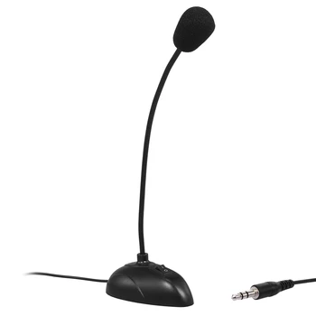 Микрофон для ПК Проводной Компьютерный микрофон Настольный емкостный микрофон 3,5 мм Интерфейс для лекций, конференций, голосового чата