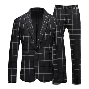 Высококачественный мужской костюм в британском стиле (блейзер + брюки), элегантный деловой повседневный модный простой приталенный костюм-двойка