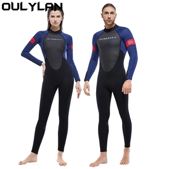 Oulylan 3 мм неопреновый гидрокостюм для мужчин и женщин, костюм для серфинга, купальники для подводной охоты, костюм для подводного плавания, купальники для подводного плавания, теплая одежда