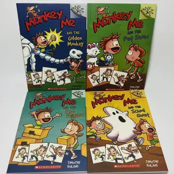 4 тома серии Monkey Me / я обезьяна Xuele Big Tree с английским оригиналом, начальная глава Bridge, детские книги